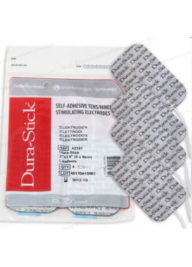 ÉLECTRODES À FIL - RECTANGLE -DURA-STICK® (CARBONE - GEL) - ROUGE