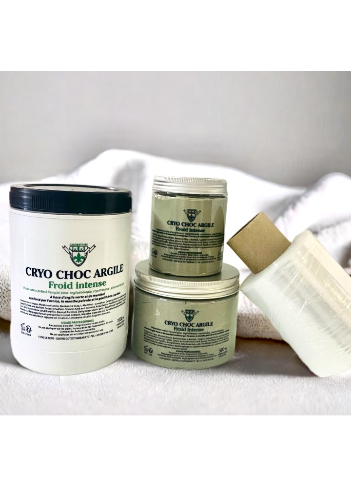 MASQUE CRYO CHOC ARGILE (Argile verte et blanche, Menthe, Camphre) 1000 ML