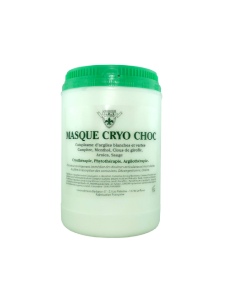 MASQUE CRYO CHOC ARGILE (Argile verte et blanche, Menthe, Camphre) 1000 ML